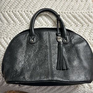 VERY CUTE TIGNANELLO black mini dome leather satchel purse